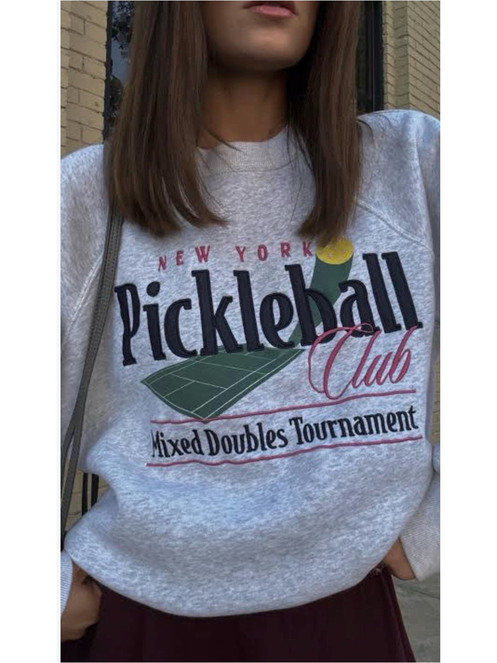 Pickleball Club Graphic Sweatshirt - Gray